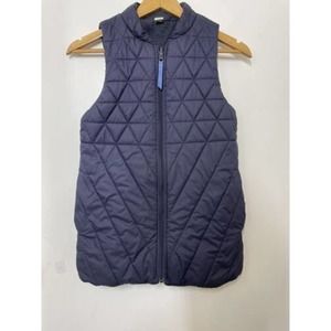 Ivivva by Lululemon Reversible Quilted Vest Navy Blue Girls Size 14